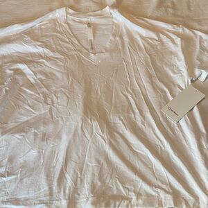 Lululemon Athletica White V-Neck Top